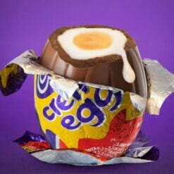 Inside Cadbury Creme Egg.
