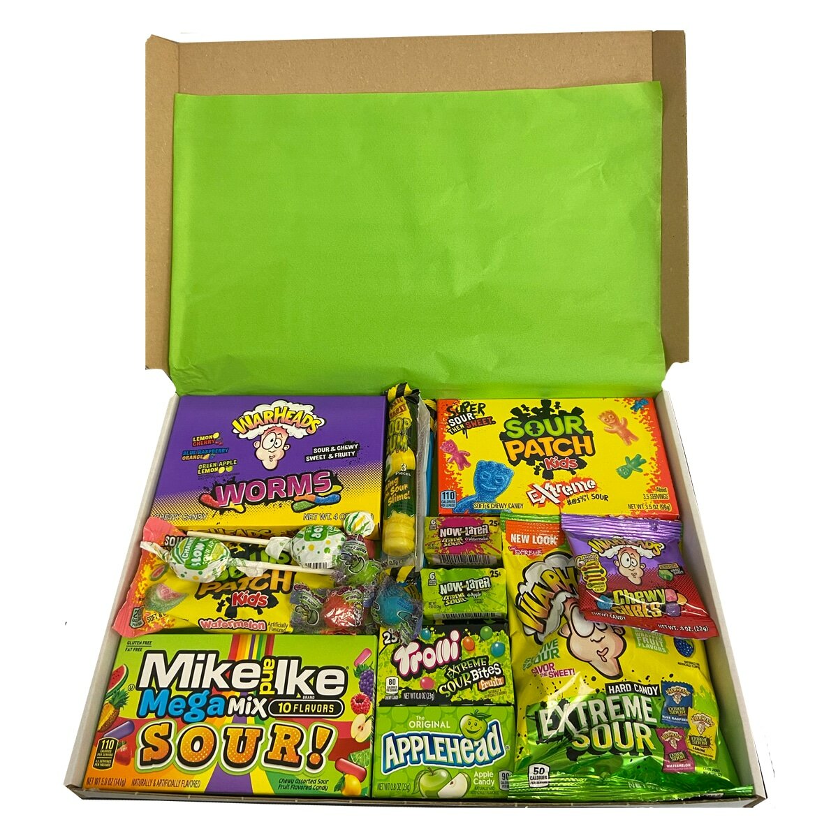sour-box-medium-19-delig Sour Box met de zuurste snoep favorieten - 19 delig - Medium.