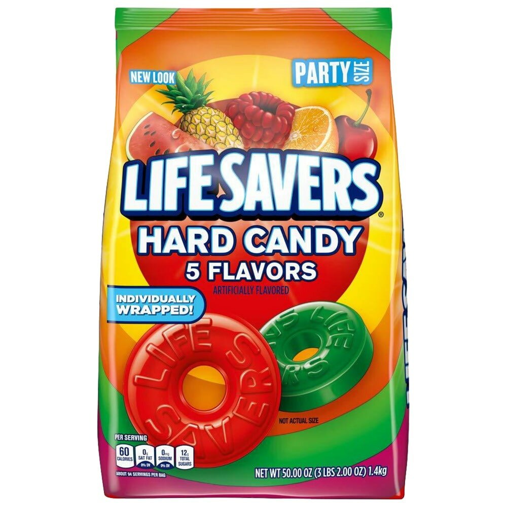 lifesavers-hard-candy-5-flavors-1400g Lifesavers 5 flavors JUMBO zak 1.4 kilo Party Size.